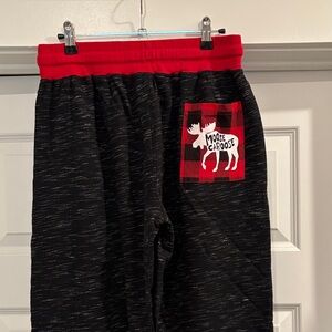 Lazy One Black and Red Joggers